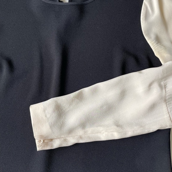 CLUB MONACO. BLACK/CREAM DRESS. SIZE 0 - Picture 3 of 6